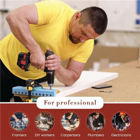 4 Piece and 17 Pockets Pro Framer’s Combo, Tool Belt with 2 Tool Pouches - Picture 6 of 7